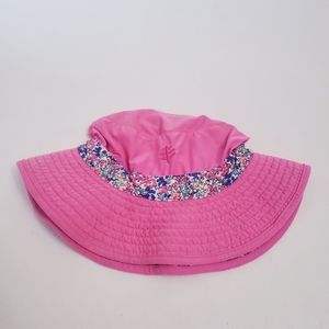 Coolibar Reversible Bucket Sun Hat Pink/Floral L/XL 10-12 yr